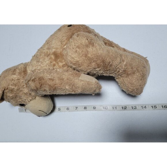 FAO Schwarz Teddy Bear 14 inch Plush Tan Fuzzy Stuffed Animal Toy Stitched Foot - Picture 7 of 7